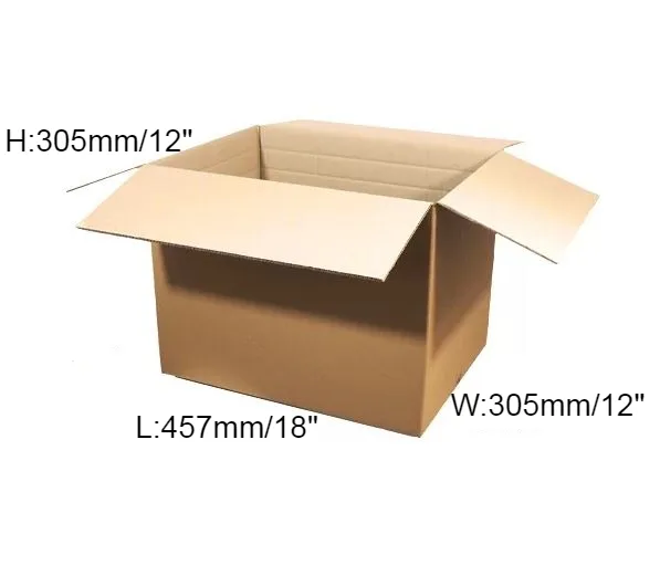 15 x Double Wall Cardboard Box – 457 x 305 x 305  (18 x 12 x 12”)