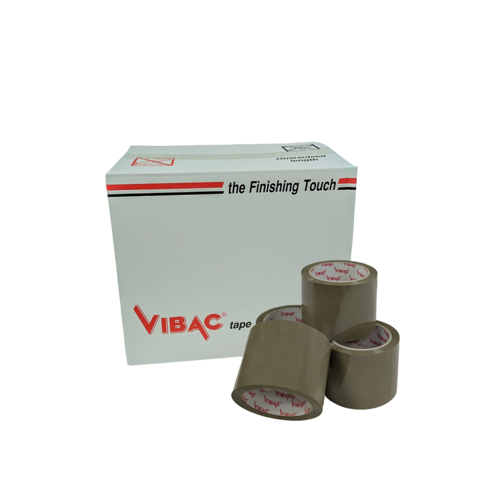 24 x Vibac 105 Brown Polypropylene Hot Melt Adhesive Tape 75mm x 66M